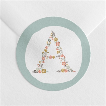 Aufkleber Taufe blumenalphabet junge