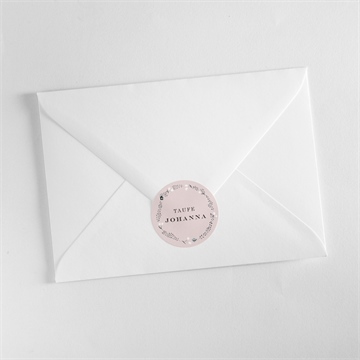 Aufkleber Taufe ring der natur rosa - Vue 3