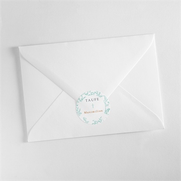 Aufkleber Taufe vintage vogel - Vue 3