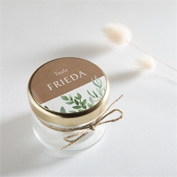 Aufkleber Taufe kraftpapier und pflanzenmotiv - Vue 2