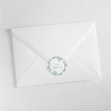 Aufkleber Taufe runder blumenkranz - Vue 3