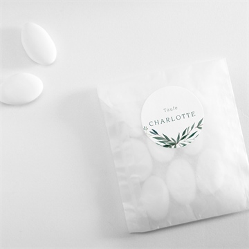 Aufkleber Taufe pflanzenschmuck - Vue 4