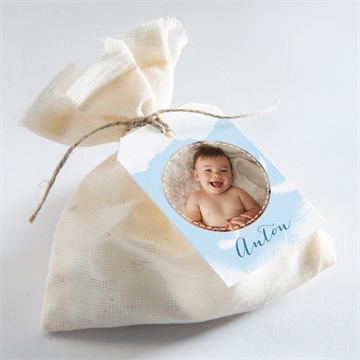 Geschenkanhänger Taufe zarte federn - Vue 2