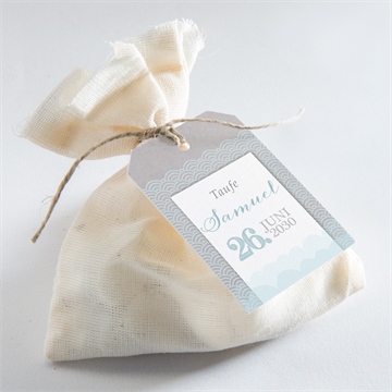 Geschenkanhänger Taufe matrose in blau - Vue 2