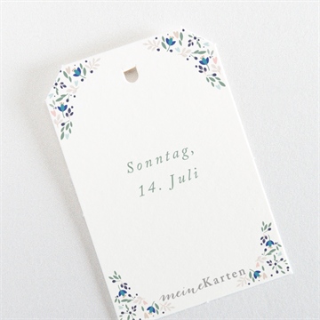 Geschenkanhänger Taufe zarte blaue blumen - Vue 3