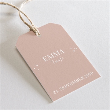 Geschenkanhänger Taufe seerose