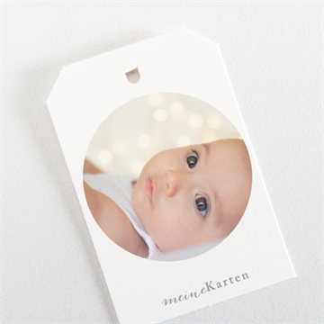 Geschenkanhänger Taufe taube und blumenkranz - Vue 3