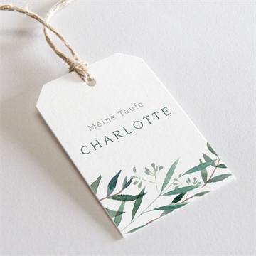 Geschenkanhänger Taufe pflanzenschmuck