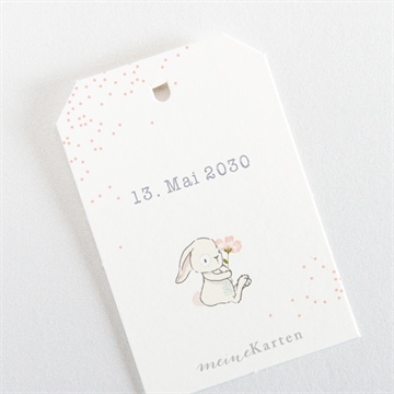 Geschenkanhänger Taufe kleines kaninchen - Vue 3