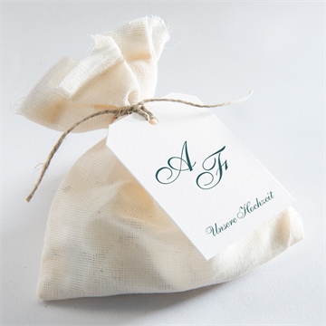 Geschenkanhänger Hochzeit klassisches monogramm - Vue 2