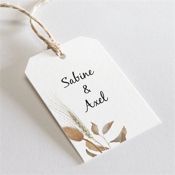 Geschenkanhänger Hochzeit herbstkranz