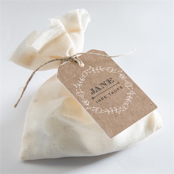 Geschenkanhänger Taufe taufe in kraftpapier - Vue 2