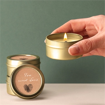 Kerze Hochzeit abdruck des herzens - Vue 3