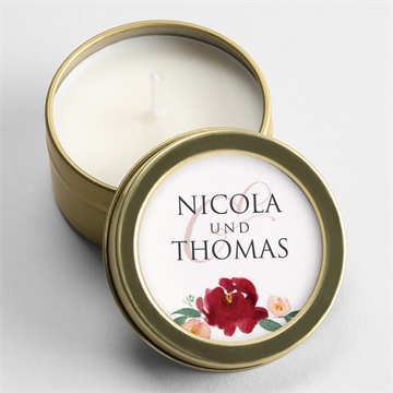 Kerze Hochzeit mohnblumen