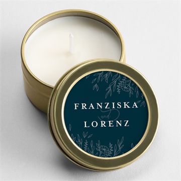 Kerze Hochzeit königsblau