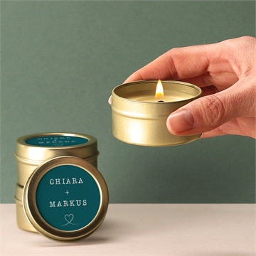 Kerze Hochzeit blue love - Vue 2