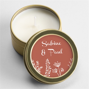 Kerze Hochzeit herbstblüten