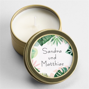 Kerze Hochzeit dschungel