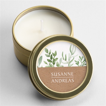 Kerze Hochzeit frühlingsgrün