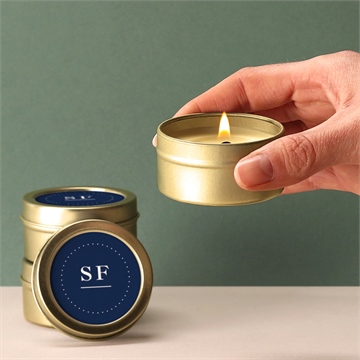 Kerze Hochzeit schick in blau - Vue 2