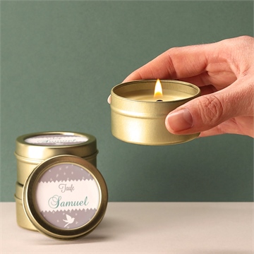 Kerze Taufe vogelgesang junge - Vue 2