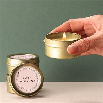 Kerze Taufe ring der natur rosa - Vue 2