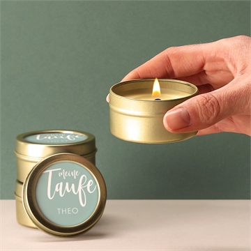 Kerze Taufe silbernes kreuz - Vue 2