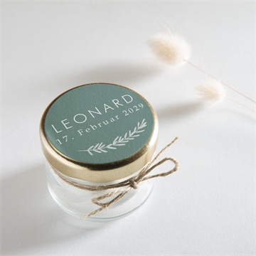 Sticker Geburt silberne blätter - Vue 2