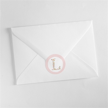 Sticker Geburt blumen alphabet - Vue 3