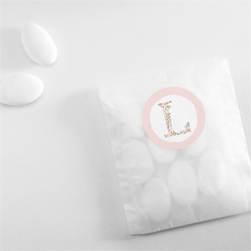 Sticker Geburt blumen alphabet - Vue 4