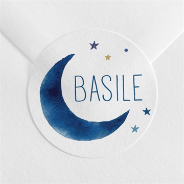 Sticker Geburt sternenhimmel blau