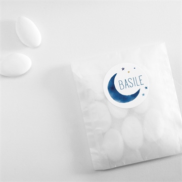 Sticker Geburt sternenhimmel blau - Vue 4