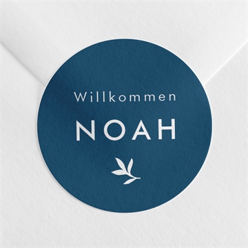 Sticker Geburt geprägter blumenkranz