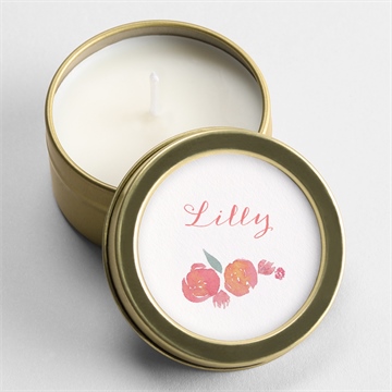 Kerze Kommunion aquarellkranz