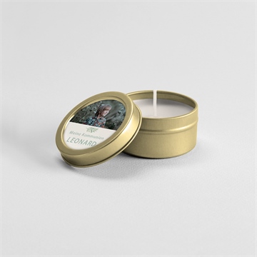 Kerze Kommunion blätter und vergoldung - Vue 3