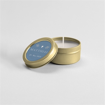 Kerze Kommunion vergiss mich nicht - blau - Vue 3