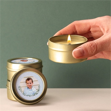 Kerze Kommunion zartes blau - Vue 2