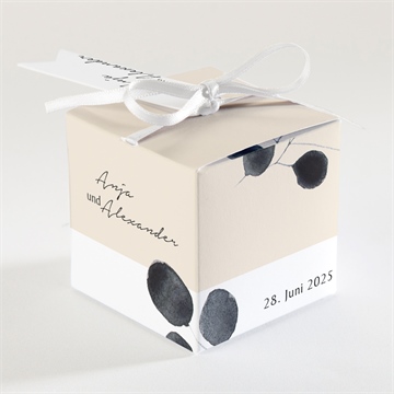 Geschenkbox Hochzeit aquarell in schwarz - Vue 2