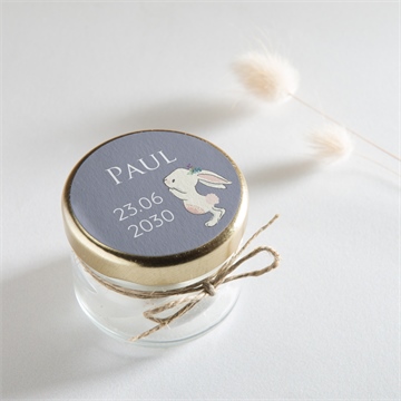 Sticker Geburt magnetkarte kleiner hase - Vue 2