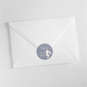 Sticker Geburt magnetkarte kleiner hase - Vue 3