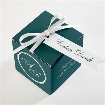 Geschenkbox Hochzeit klassisches monogramm - vue 3