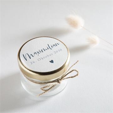 Sticker Geburt magnetkarte kleines herz - Vue 2