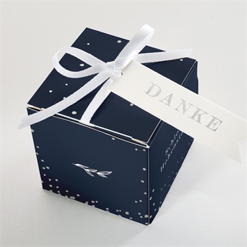 Geschenkbox Hochzeit mineralblau - silber - Vue 4