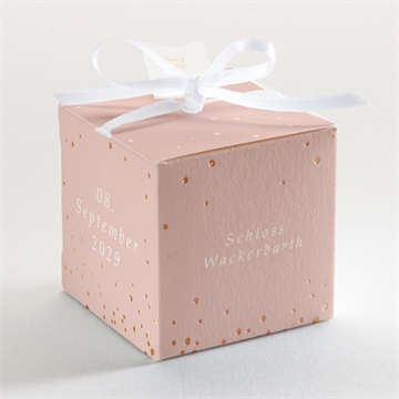 Geschenkbox Hochzeit zarte mitteilung - kupfer - Vue 3