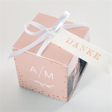 Geschenkbox Hochzeit zarte mitteilung - kupfer - Vue 4