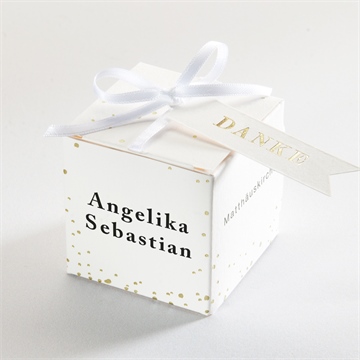 Geschenkbox Hochzeit monogramm - gold