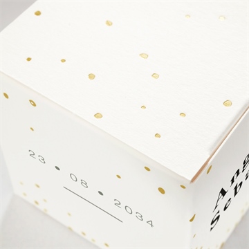 Geschenkbox Hochzeit monogramm - gold - Vue 2