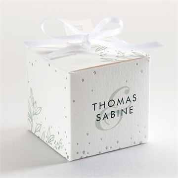 Geschenkbox Hochzeit silberne skizze - silber - Vue 3