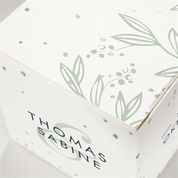 Geschenkbox Hochzeit silberne skizze - silber - Vue 2