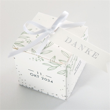 Geschenkbox Hochzeit silberne skizze - silber - Vue 4